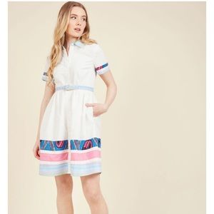 ModCloth Exceptional Update Shirt Dress in Ikat